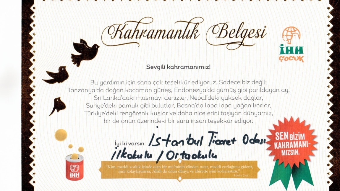 İYİLİKTE YARIŞAN SINIFLAR